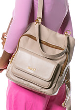 Mochila em Couro Athenas Nude